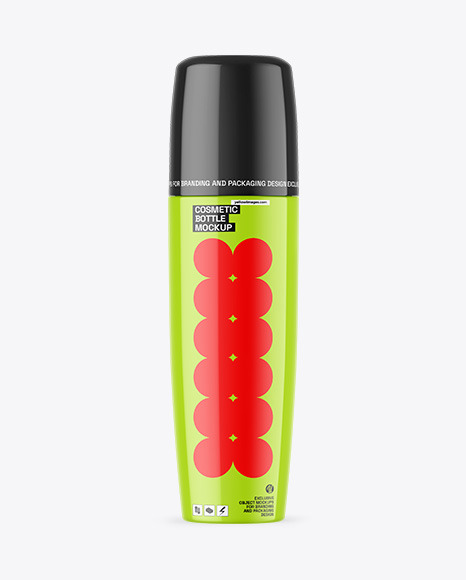 Glossy Cosmetic Bottle Mockup