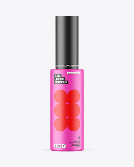 Matte Nail Polish Bottle Mockup