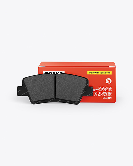 Brake Pads With Box Mockup