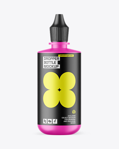 Matte Dropper Bottle Mockup