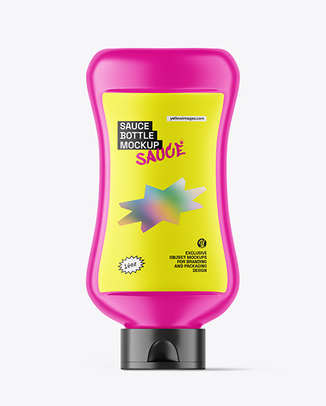 Matte Sauce Bottle Mockup