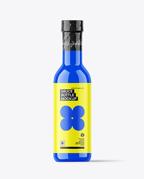 Glossy Sauce Bottle Mockup