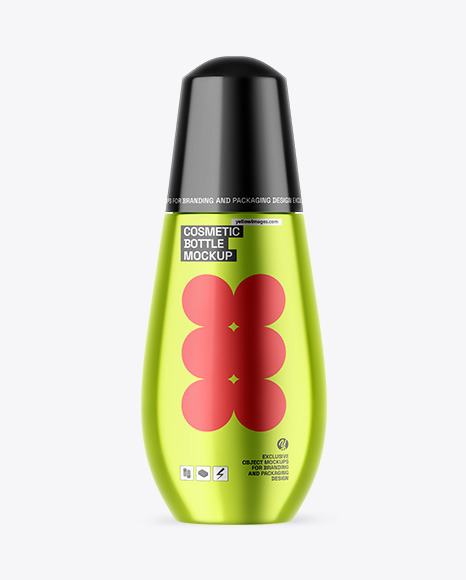 Metallic Cosmetic Bottle Mockup