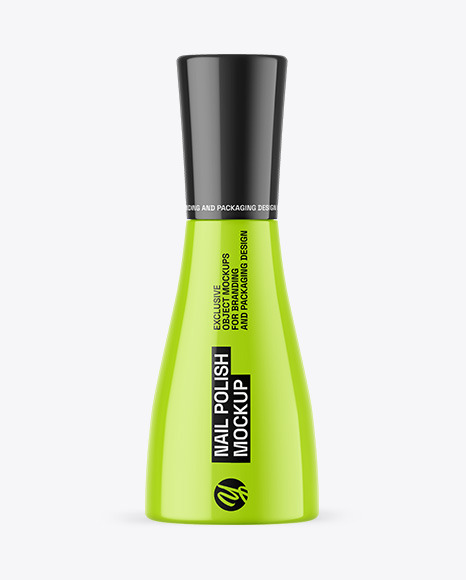 Glossy Nail Polish Bottle Mockup