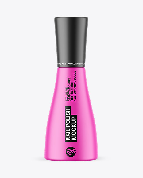 Matte Nail Polish Bottle Mockup
