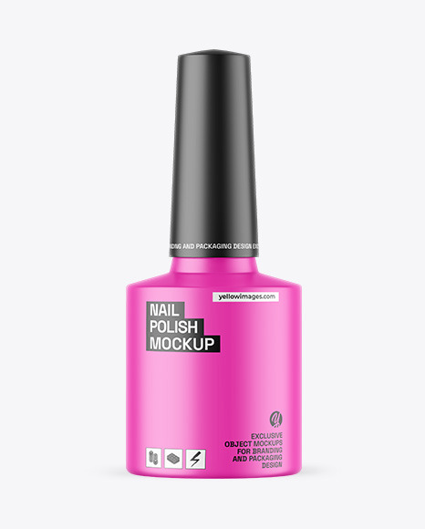 Matte Nail Polish Bottle Mockup