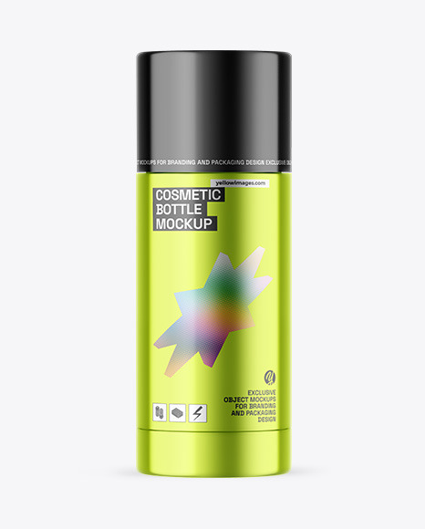 Metallic Cosmetic Bottle Mockup