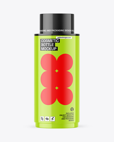 Glossy Cosmetic Bottle Mockup
