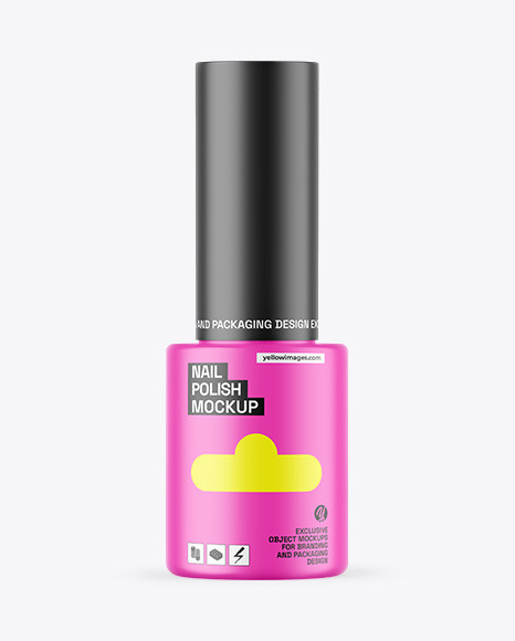 Matte Nail Polish Bottle Mockup