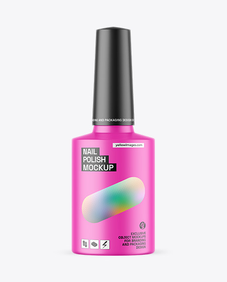 Matte Nail Polish Bottle Mockup