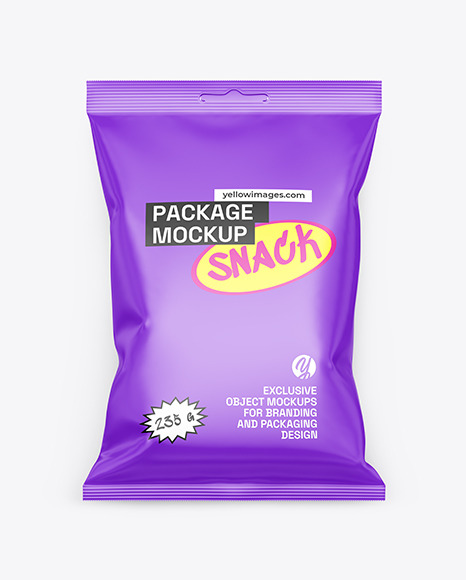 Matte Snack Package Mockup