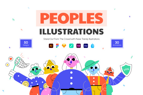 Abstract People Illustrations