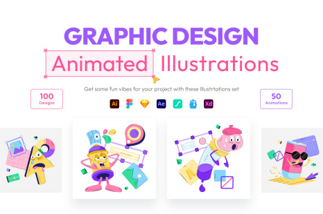 Graphic Design Illustration Set
