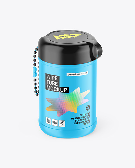Matte Wipes Tube Mockup