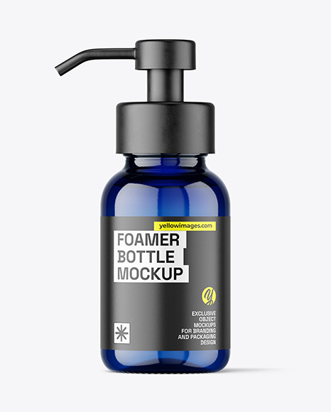 Blue Foamer Bottle Mockup