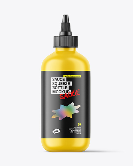 Matte Squeeze Sauce Bottle Mockup