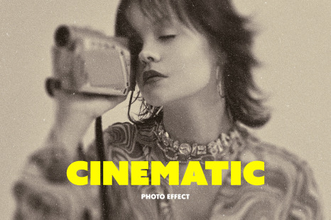 Monochrome Cinematic Photo Effect