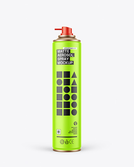 Matte Aerosol Spray Mockup