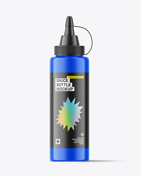 Matte PET Sauce Bottle Mockup