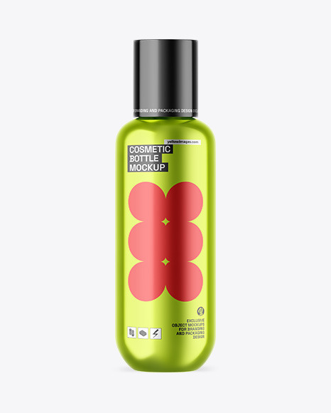 Metallic Cosmetic Bottle Mockup