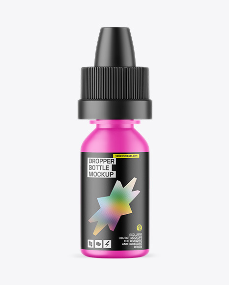 Matte Dropper Bottle Mockup