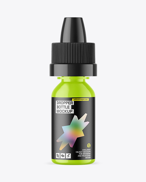 Glossy Dropper Bottle Mockup