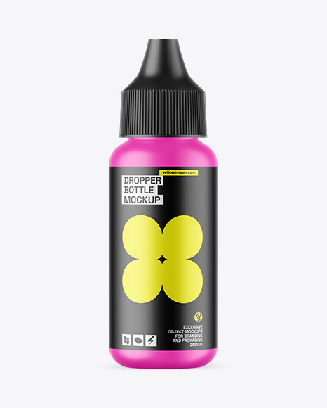 Matte Dropper Bottle Mockup