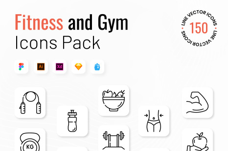 Fitness and Gym Icons Pack
