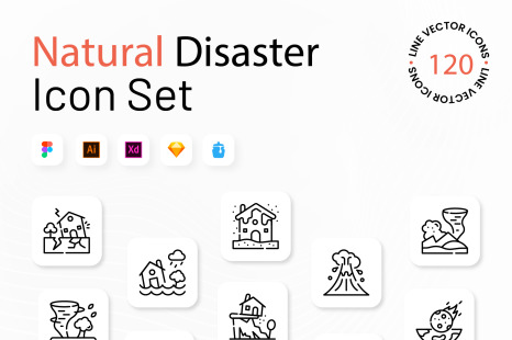 Natural Disaster Icon Set