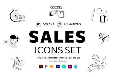 Animated Sales Icon Set