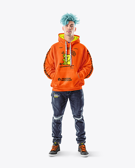 Men&#039;s Oversized Hoodie Mockup - Front View