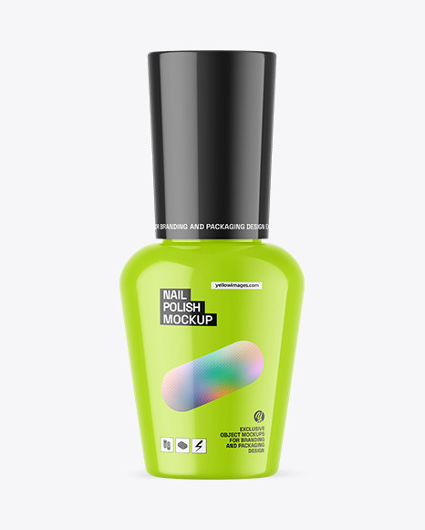 Glossy Nail Polish Bottle Mockup