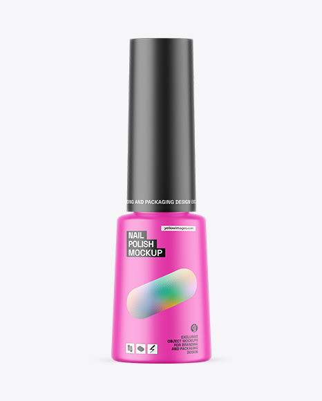 Matte Nail Polish Bottle Mockup