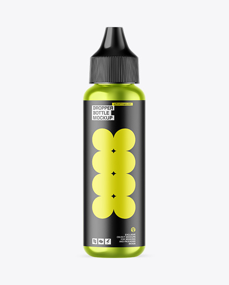 Metallic Dropper Bottle Mockup
