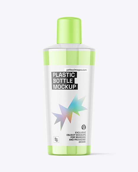 Clear Plastic Bottle Mockup