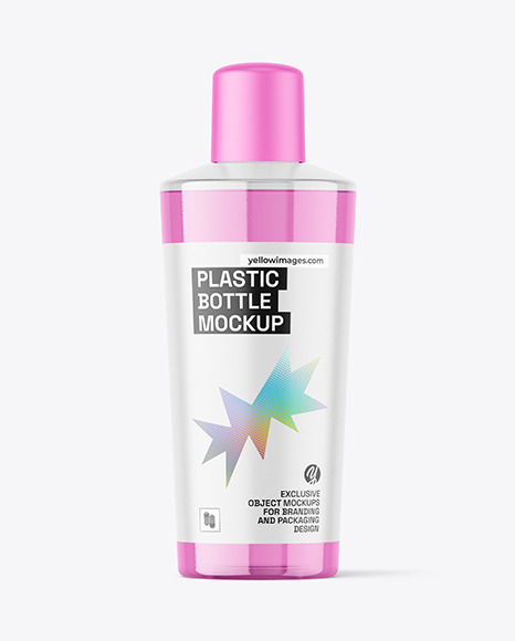 Clear Plastic Bottle Mockup