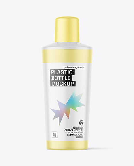 Frosted Plastic Bottle Mockup