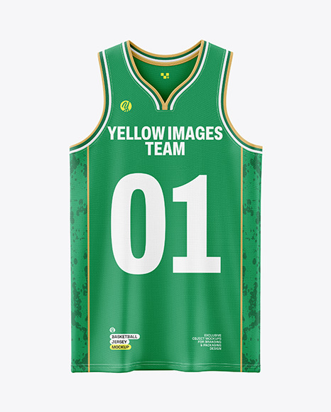 Wishbone Collar Basketball Jersey Mockup
