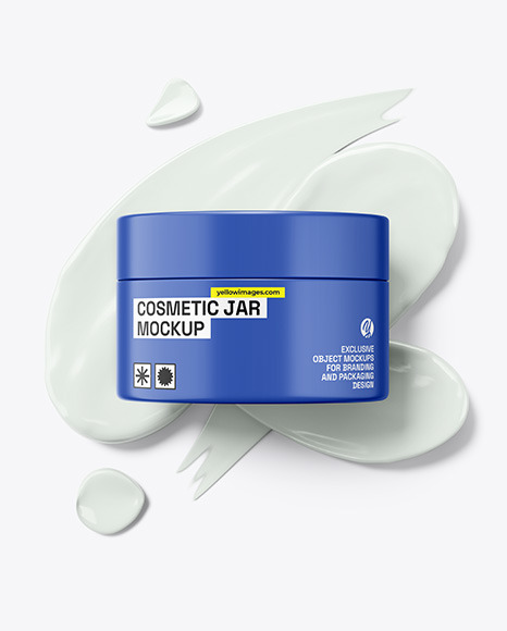 Matte Cosmetic Jar Mockup