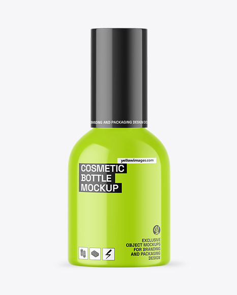 Glossy Cosmetic Bottle Mockup