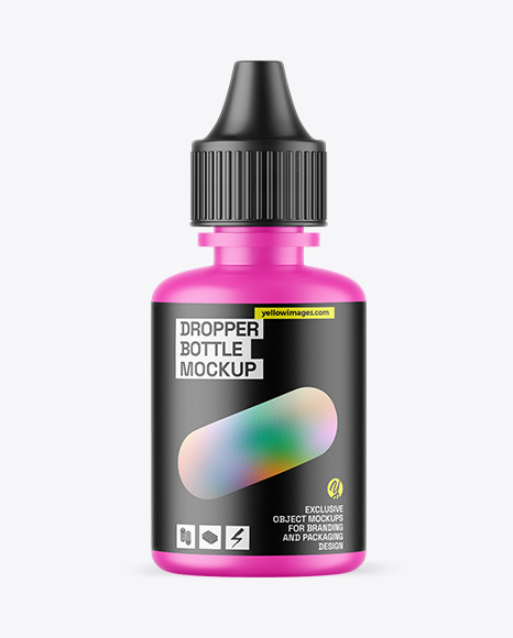 Matte Dropper Bottle Mockup