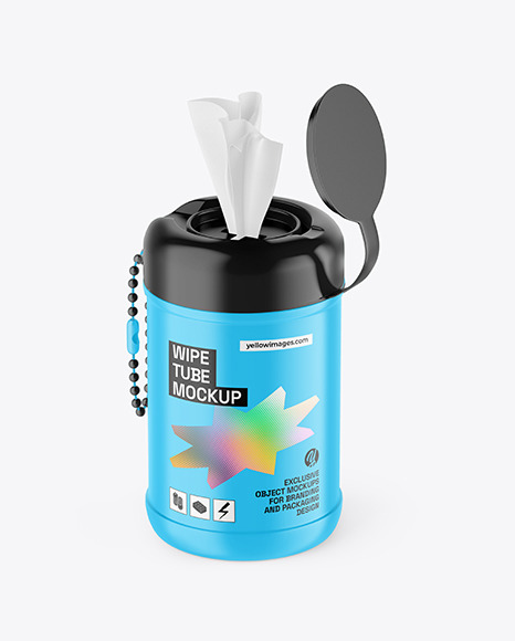 Matte Wipes Tube Mockup