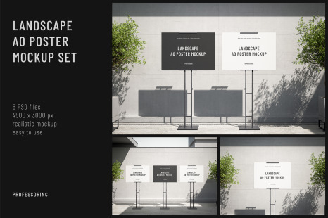 Landscape A0 Poster Mockup Set