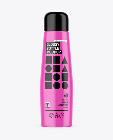 Glossy Bottle Mockup