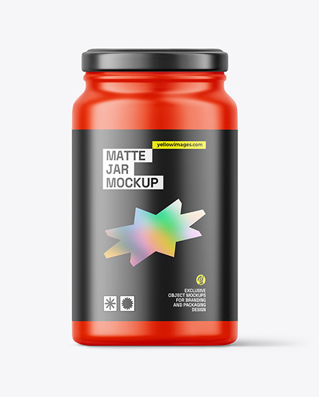 Matte Large Jar Mockup