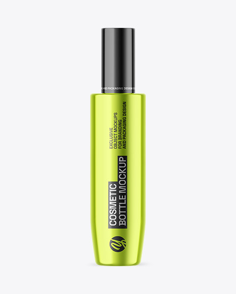 Metallic Cosmetic Bottle Mockup