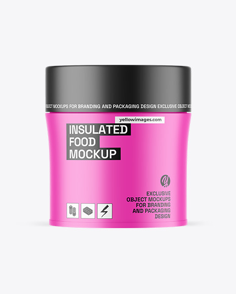 Matte Insulated Food Jar Mockup