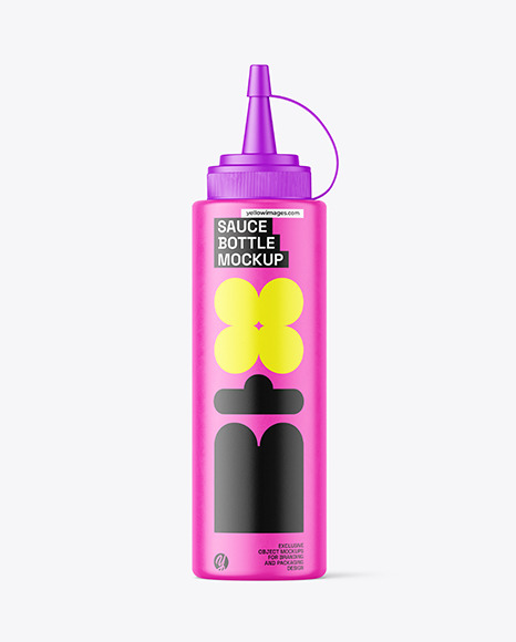 Matte Sauce Bottle Mockup