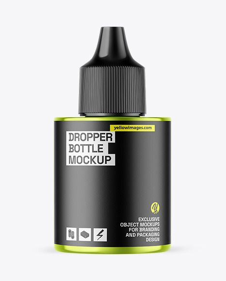 Metallic Dropper Bottle Mockup