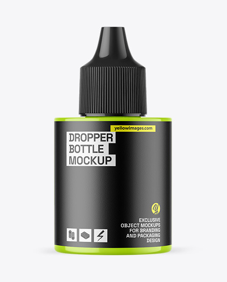 Glossy Dropper Bottle Mockup